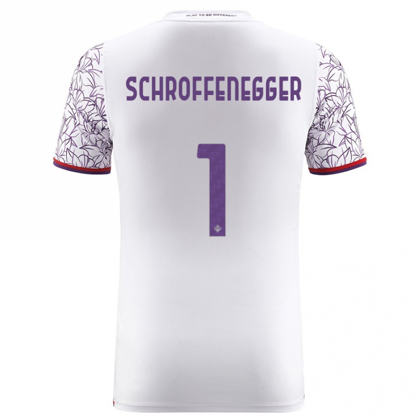 Vyrai Katja Schroffenegger #1 Baltas Išvykos Marškinėliai 2023/24 T-Shirt