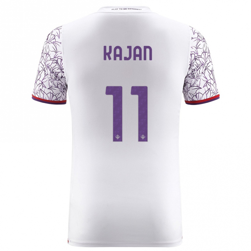 Vyrai Zsanett Kaján #11 Baltas Išvykos Marškinėliai 2023/24 T-Shirt