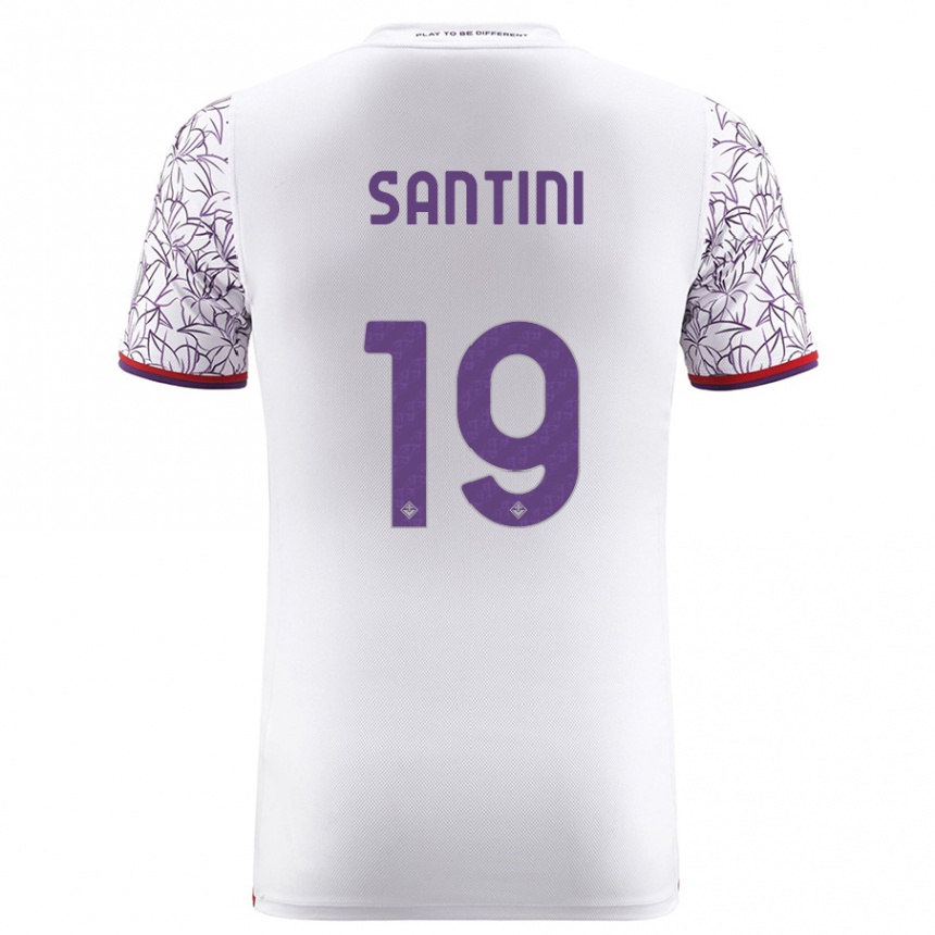 Vyrai Margherita Santini #19 Baltas Išvykos Marškinėliai 2023/24 T-Shirt