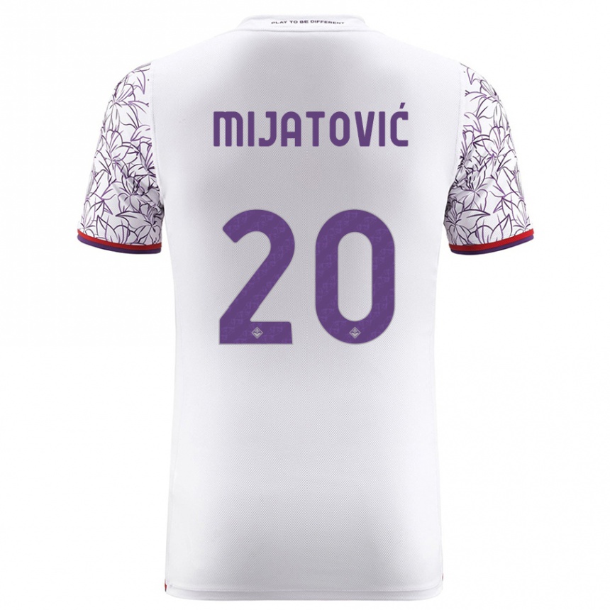 Vyrai Milica Mijatović #20 Baltas Išvykos Marškinėliai 2023/24 T-Shirt