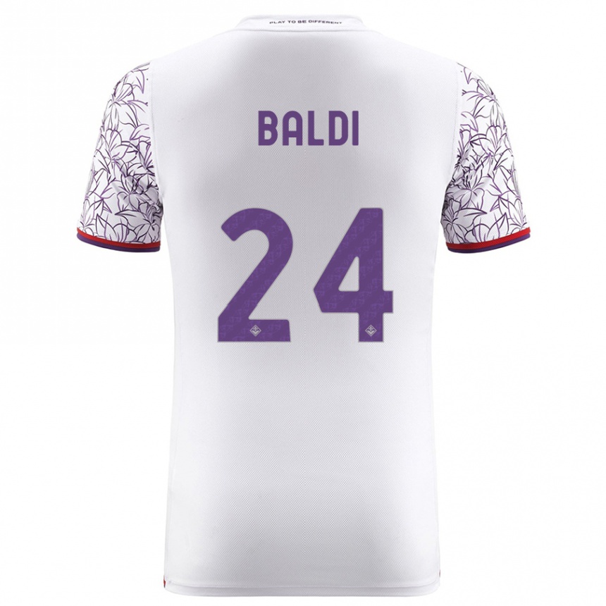 Vyrai Rachele Baldi #24 Baltas Išvykos Marškinėliai 2023/24 T-Shirt