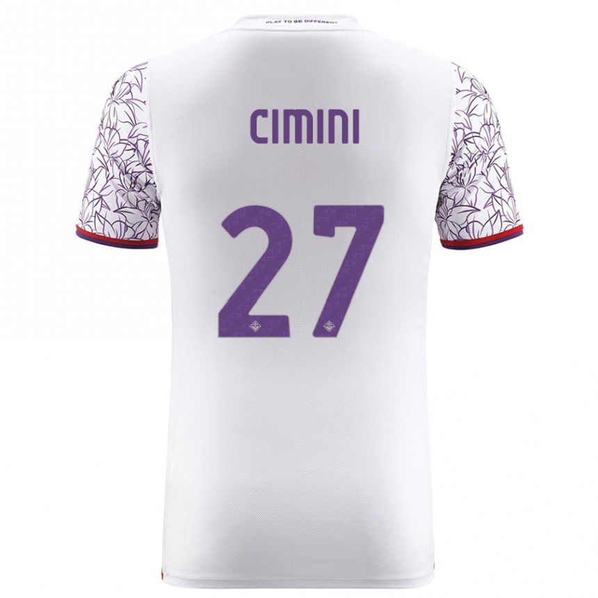 Vyrai Linda Tucceri Cimini #27 Baltas Išvykos Marškinėliai 2023/24 T-Shirt
