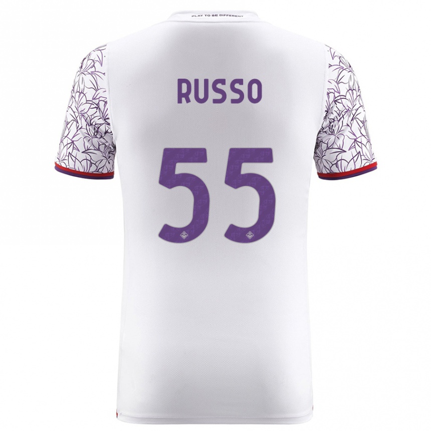 Vyrai Federica Russo #55 Baltas Išvykos Marškinėliai 2023/24 T-Shirt