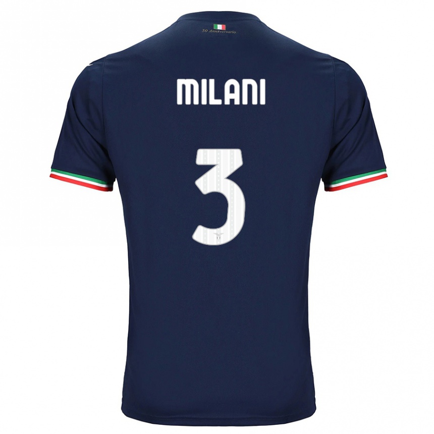 Vyrai Alessandro Milani #3 Karinis Jūrų Laivynas Išvykos Marškinėliai 2023/24 T-Shirt