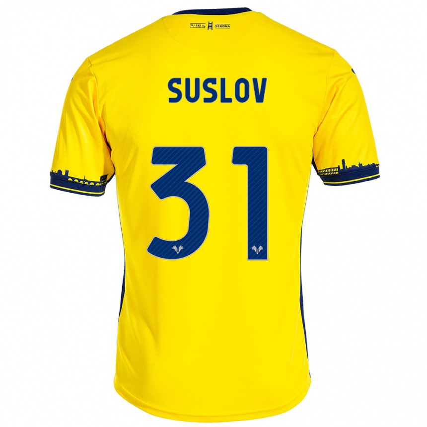 Vyrai Tomas Suslov #31 Geltona Išvykos Marškinėliai 2023/24 T-Shirt