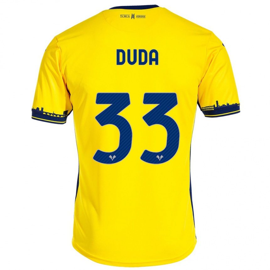 Vyrai Ondrej Duda #33 Geltona Išvykos Marškinėliai 2023/24 T-Shirt