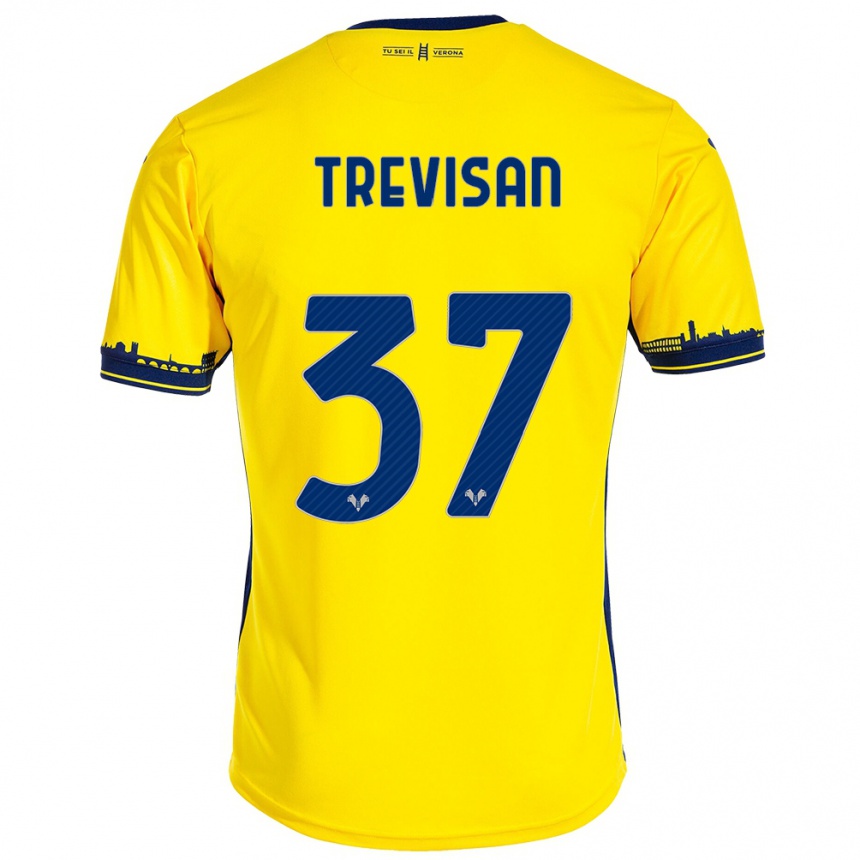 Vyrai Michael Trevisan #37 Geltona Išvykos Marškinėliai 2023/24 T-Shirt