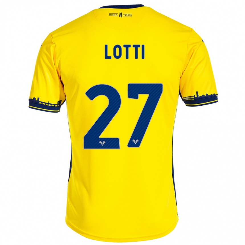 Vyrai Irene Lotti #27 Geltona Išvykos Marškinėliai 2023/24 T-Shirt