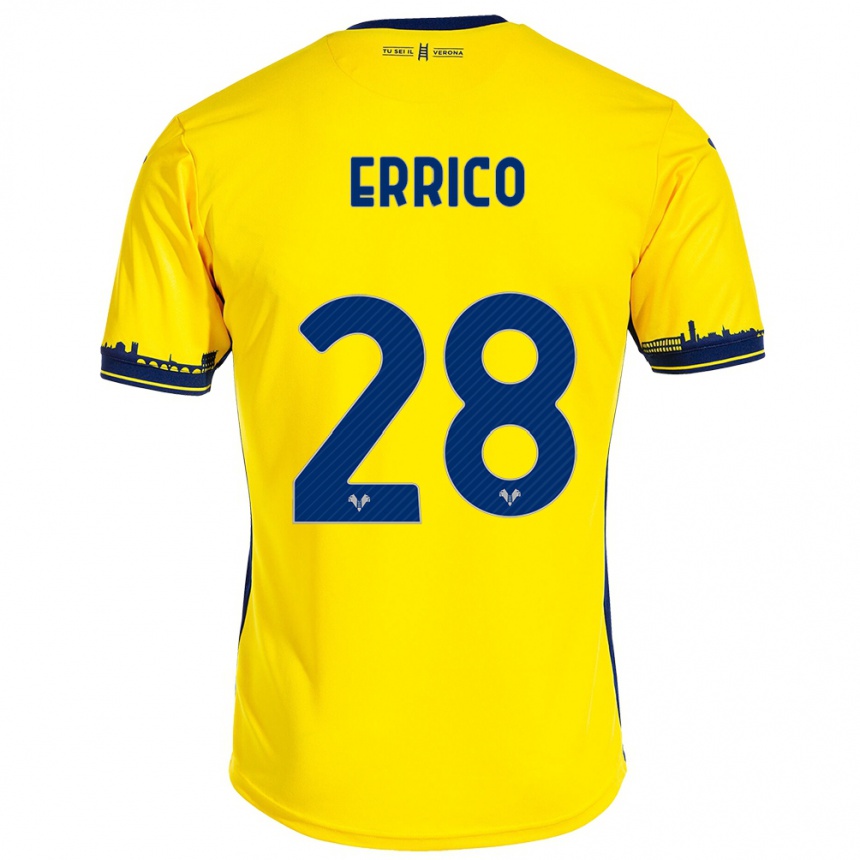 Vyrai Emma Raffaella Errico #28 Geltona Išvykos Marškinėliai 2023/24 T-Shirt