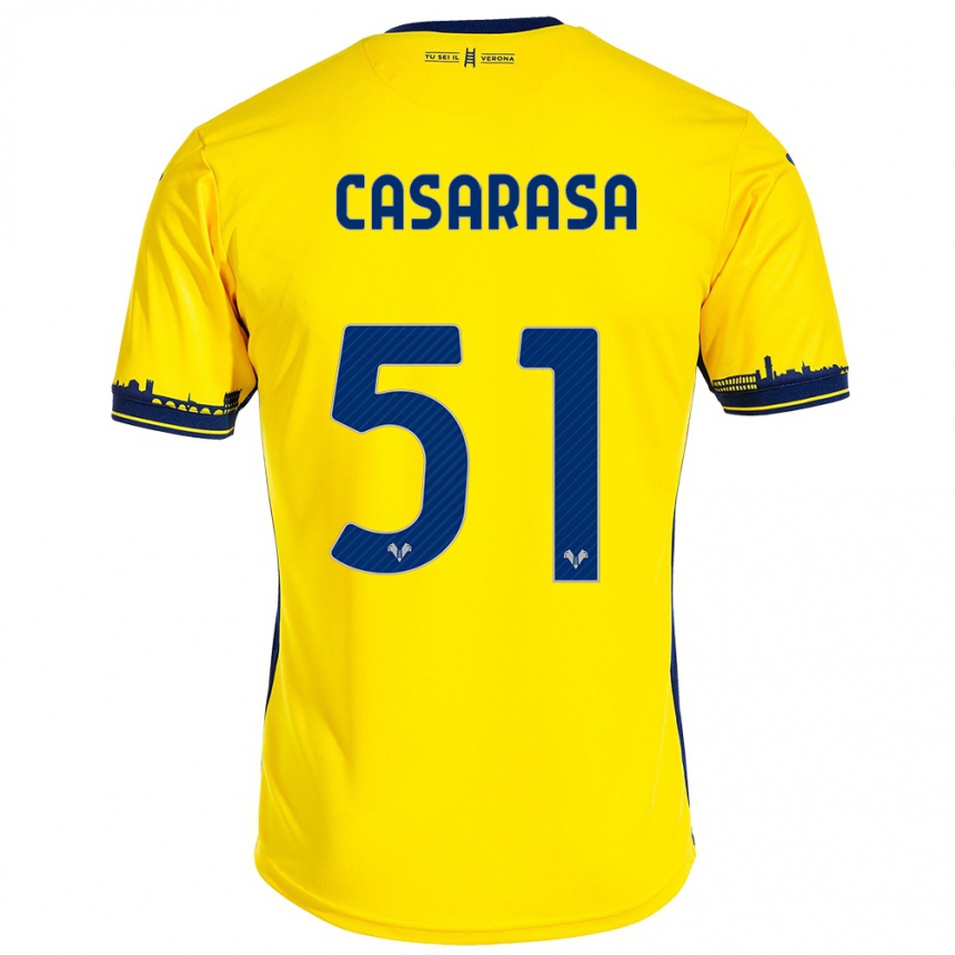 Vyrai Asia Casarasa #51 Geltona Išvykos Marškinėliai 2023/24 T-Shirt