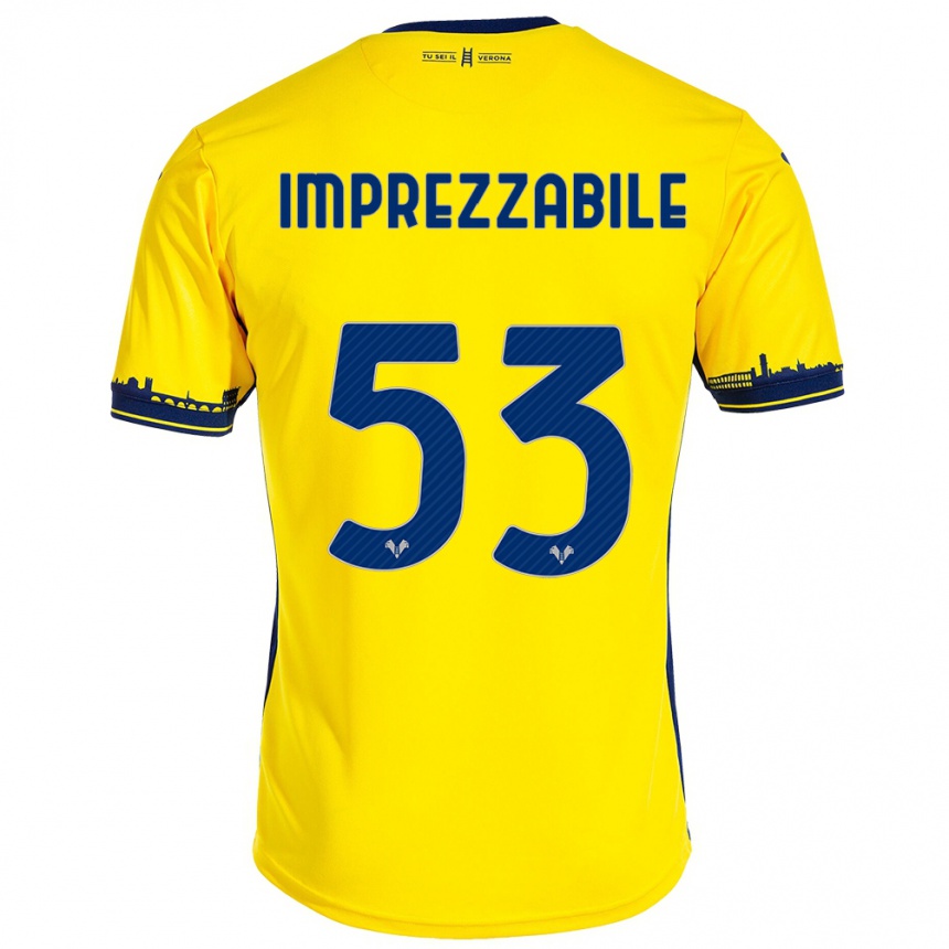 Vyrai Francesca Imprezzabile #53 Geltona Išvykos Marškinėliai 2023/24 T-Shirt