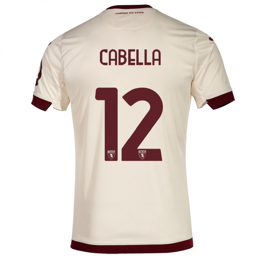 Vyrai Matteo Cabella #12 Šampanas Išvykos Marškinėliai 2023/24 T-Shirt