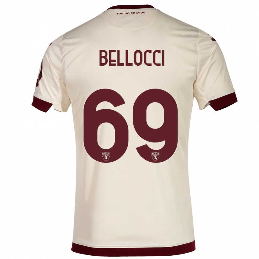 Vyrai Andrea Bellocci #69 Šampanas Išvykos Marškinėliai 2023/24 T-Shirt