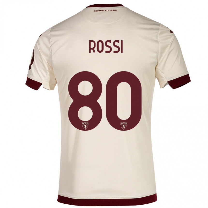 Vyrai Simone Rossi #80 Šampanas Išvykos Marškinėliai 2023/24 T-Shirt