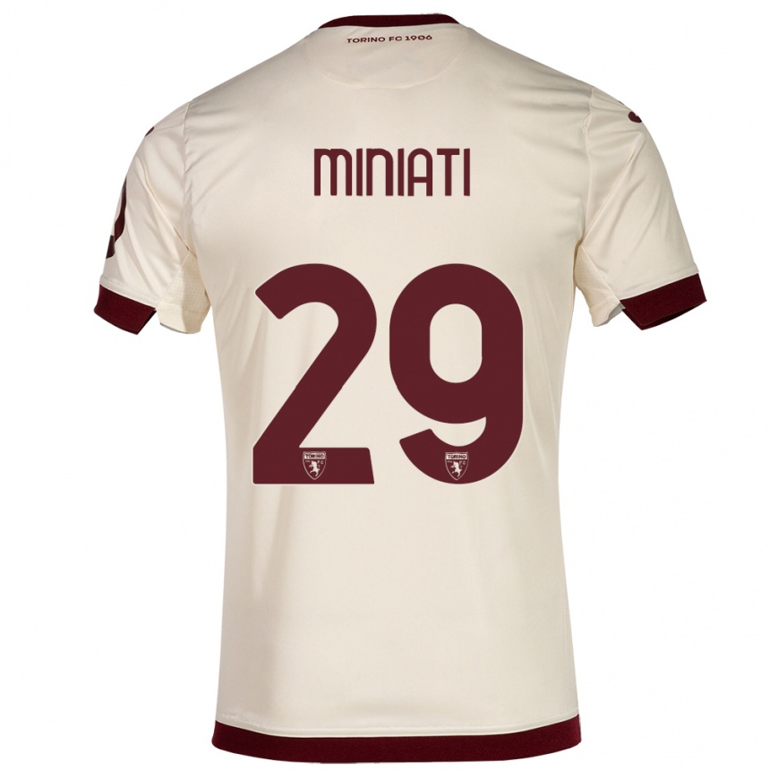 Vyrai Elisa Miniati #29 Šampanas Išvykos Marškinėliai 2023/24 T-Shirt