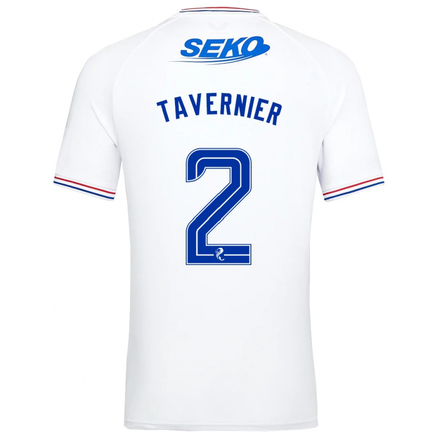 Vyrai James Tavernier #2 Baltas Išvykos Marškinėliai 2023/24 T-Shirt