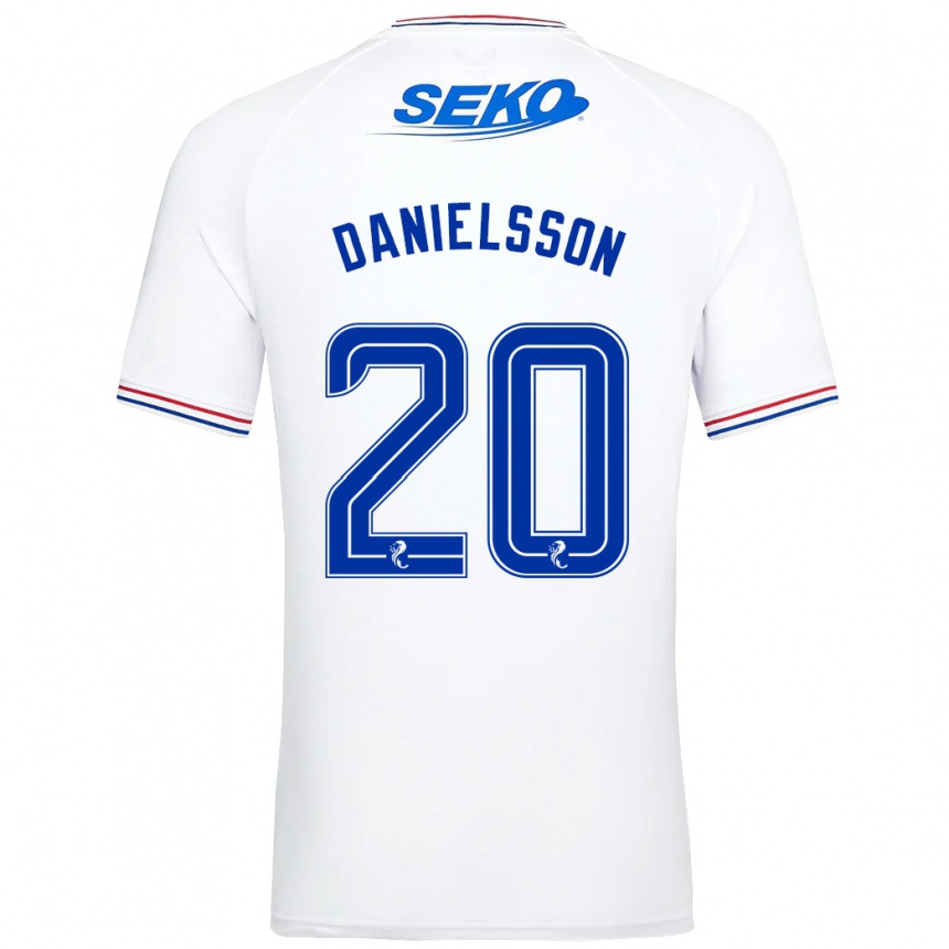 Vyrai Jenny Julia Danielsson #20 Baltas Išvykos Marškinėliai 2023/24 T-Shirt