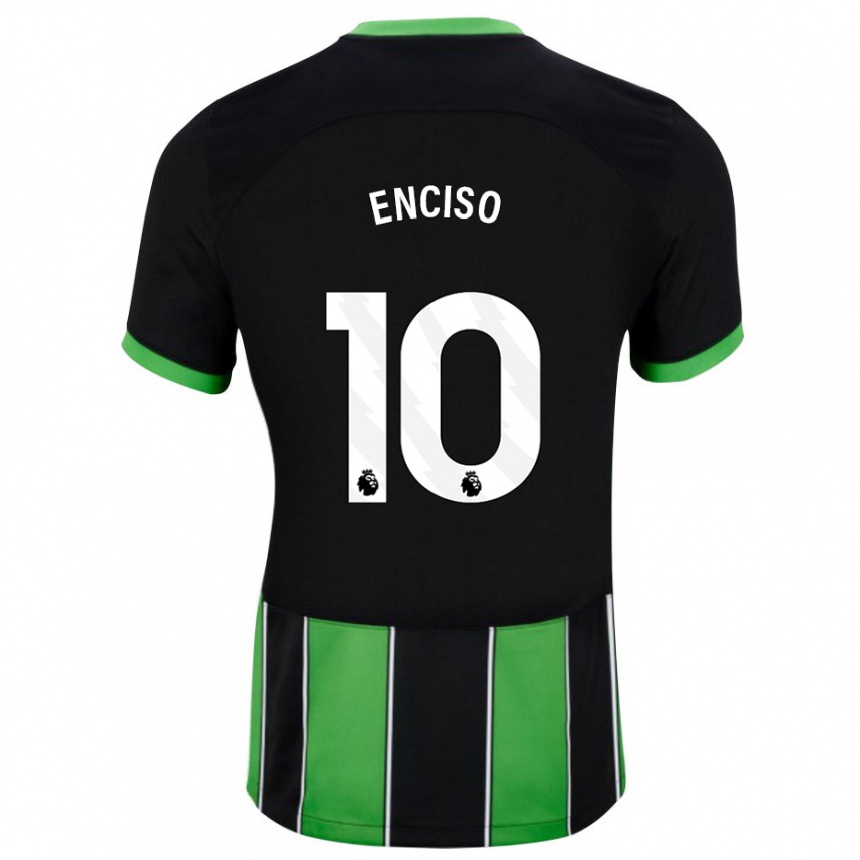 Vyrai Julio Enciso #10 Juoda Žalia Išvykos Marškinėliai 2023/24 T-Shirt