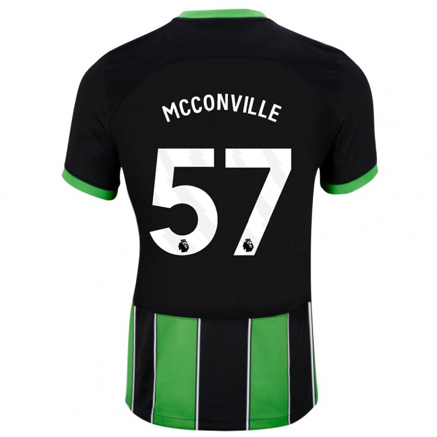 Vyrai Ruairi Mcconville #57 Juoda Žalia Išvykos Marškinėliai 2023/24 T-Shirt