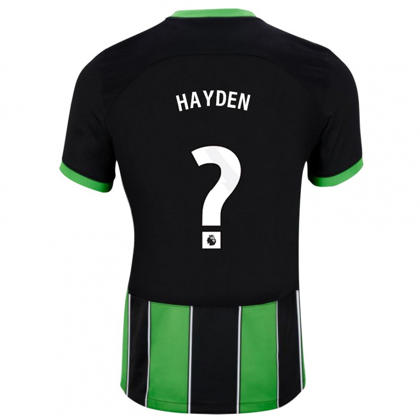 Vyrai Matthew Hayden #0 Juoda Žalia Išvykos Marškinėliai 2023/24 T-Shirt