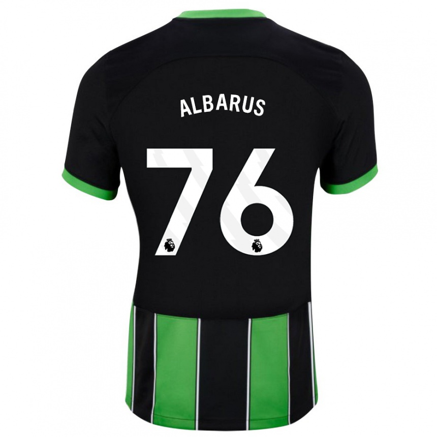 Vyrai Zane Albarus #76 Juoda Žalia Išvykos Marškinėliai 2023/24 T-Shirt