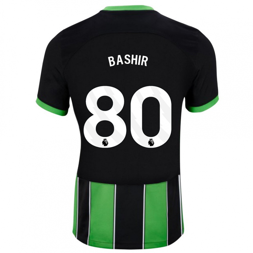 Vyrai Sahil Bashir #80 Juoda Žalia Išvykos Marškinėliai 2023/24 T-Shirt