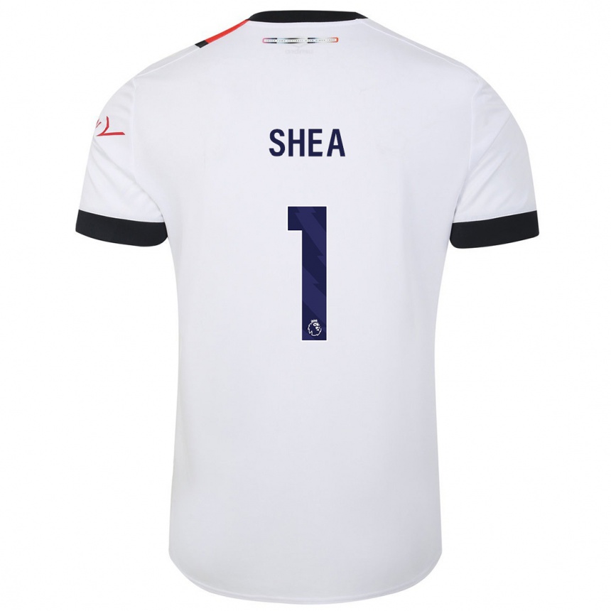 Vyrai James Shea #1 Baltas Išvykos Marškinėliai 2023/24 T-Shirt