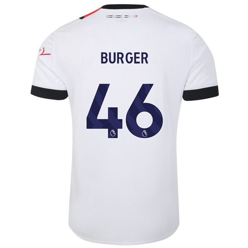 Vyrai Jake Burger #46 Baltas Išvykos Marškinėliai 2023/24 T-Shirt