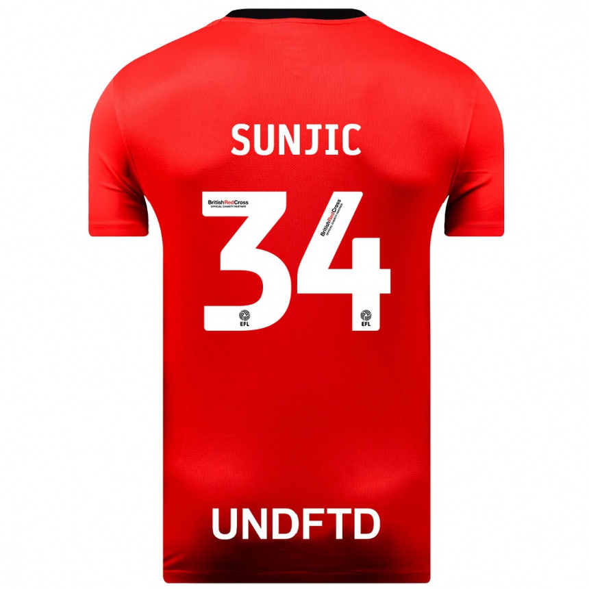 Vyrai Ivan Sunjic #34 Raudona Išvykos Marškinėliai 2023/24 T-Shirt