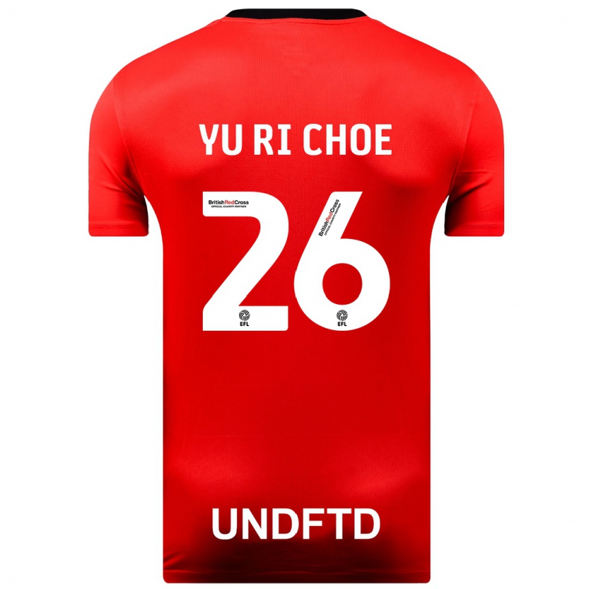 Vyrai Yu-Ri Choe #26 Raudona Išvykos Marškinėliai 2023/24 T-Shirt