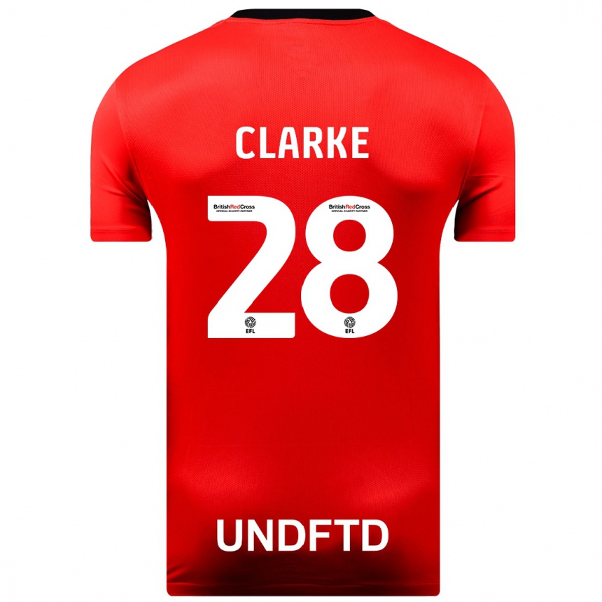 Vyrai Charlotte Clarke #28 Raudona Išvykos Marškinėliai 2023/24 T-Shirt