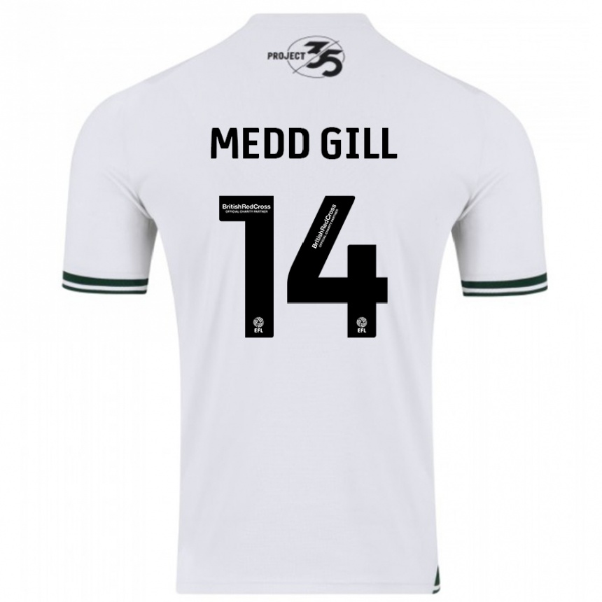 Vyrai Tamsin Medd-Gill #14 Baltas Išvykos Marškinėliai 2023/24 T-Shirt