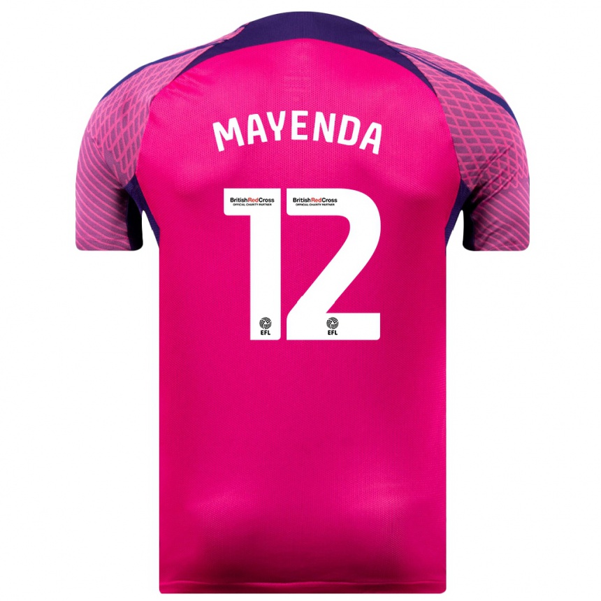 Vyrai Eliezer Mayenda #12 Violetinė Spalva Išvykos Marškinėliai 2023/24 T-Shirt