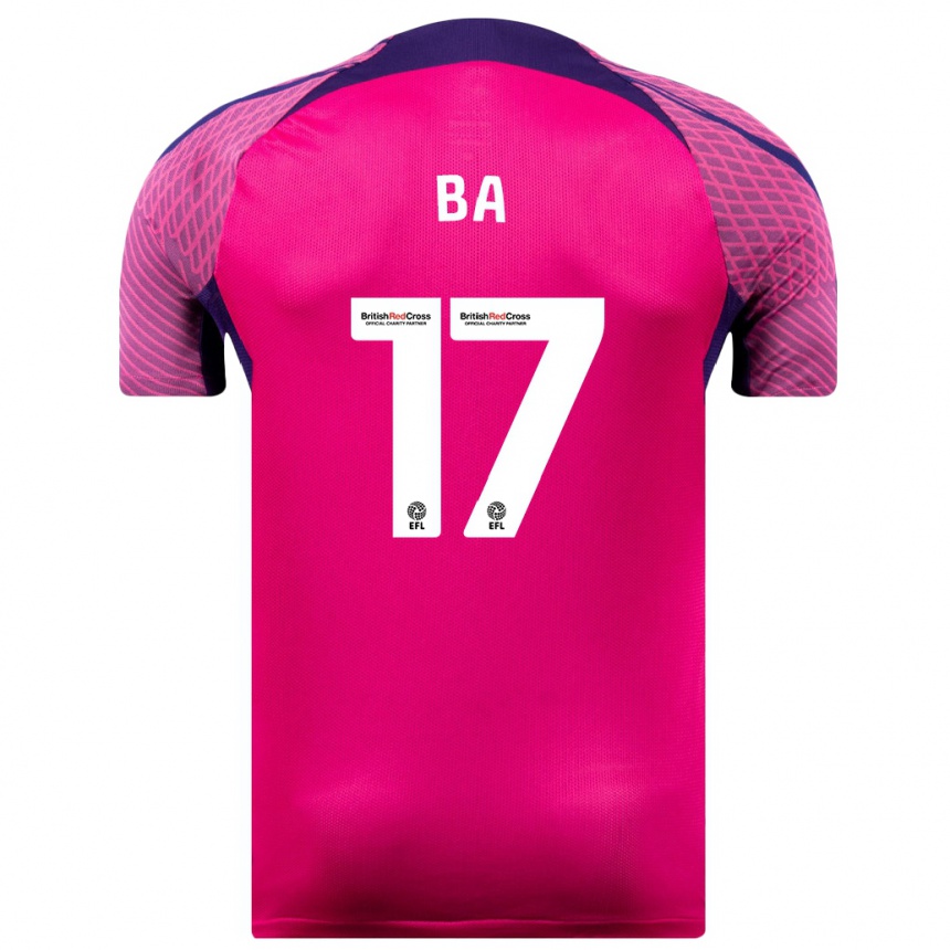 Vyrai Abdoullah Ba #17 Violetinė Spalva Išvykos Marškinėliai 2023/24 T-Shirt