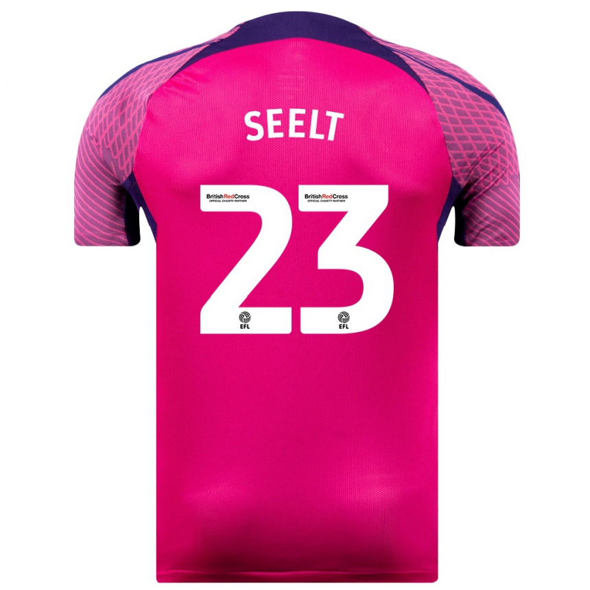 Vyrai Jenson Seelt #23 Violetinė Spalva Išvykos Marškinėliai 2023/24 T-Shirt