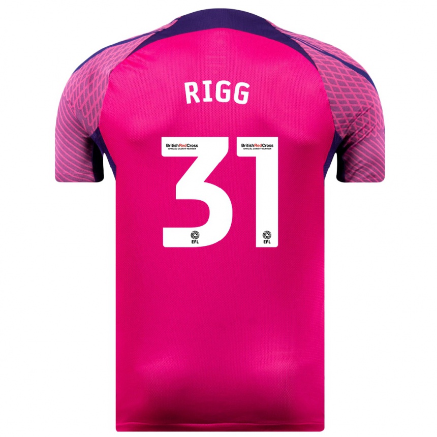 Vyrai Chris Rigg #31 Violetinė Spalva Išvykos Marškinėliai 2023/24 T-Shirt