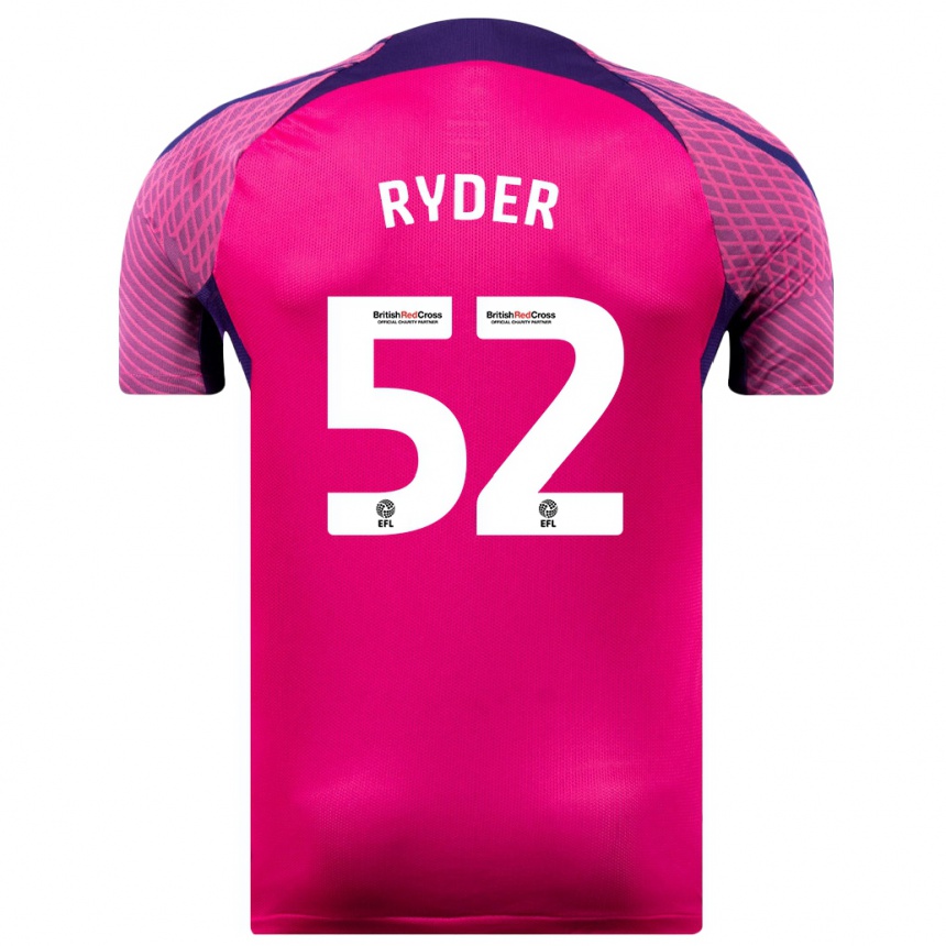 Vyrai Joe Ryder #52 Violetinė Spalva Išvykos Marškinėliai 2023/24 T-Shirt