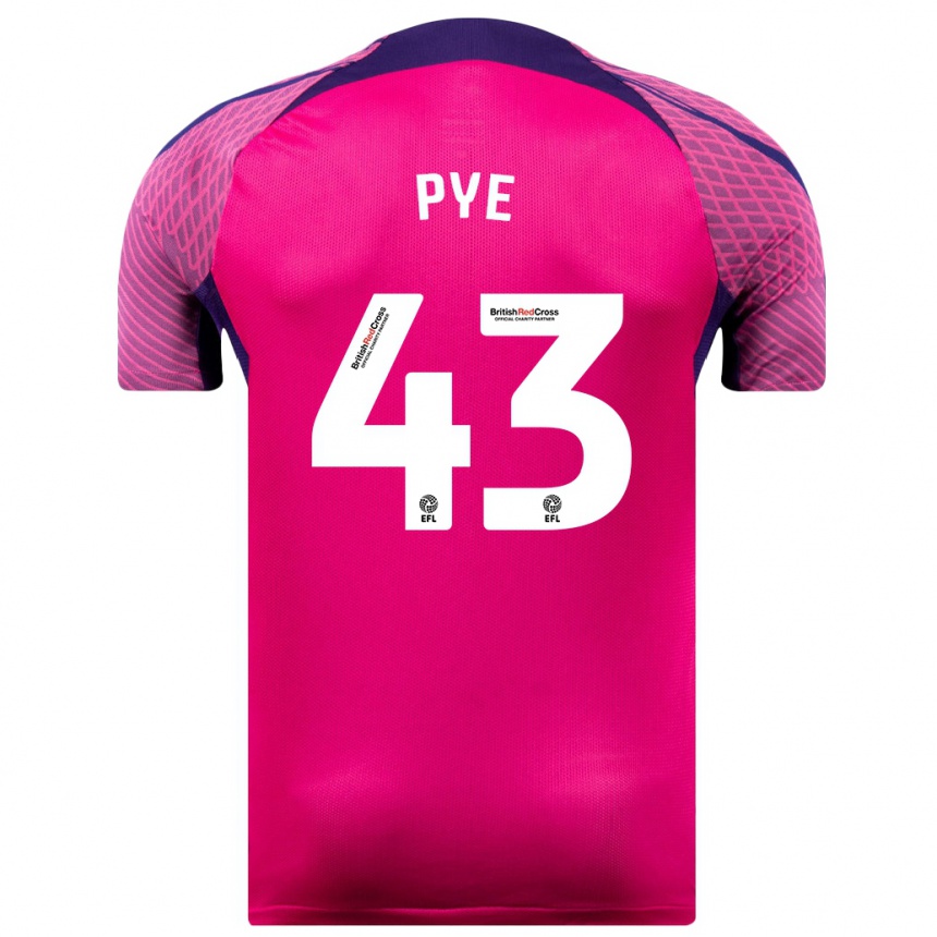 Vyrai Connor Pye #43 Violetinė Spalva Išvykos Marškinėliai 2023/24 T-Shirt