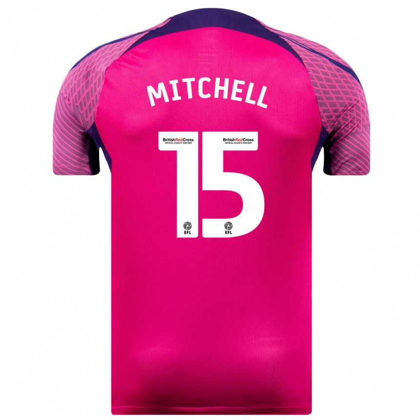 Vyrai Cuba Mitchell #15 Violetinė Spalva Išvykos Marškinėliai 2023/24 T-Shirt