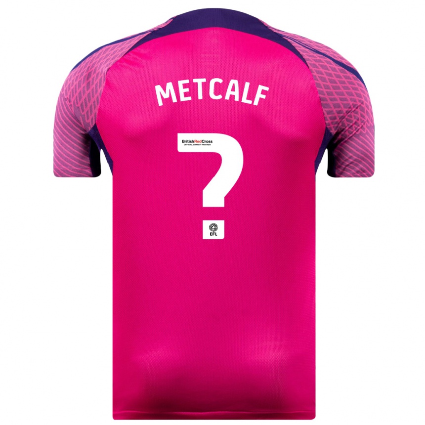 Vyrai Ben Metcalf #0 Violetinė Spalva Išvykos Marškinėliai 2023/24 T-Shirt