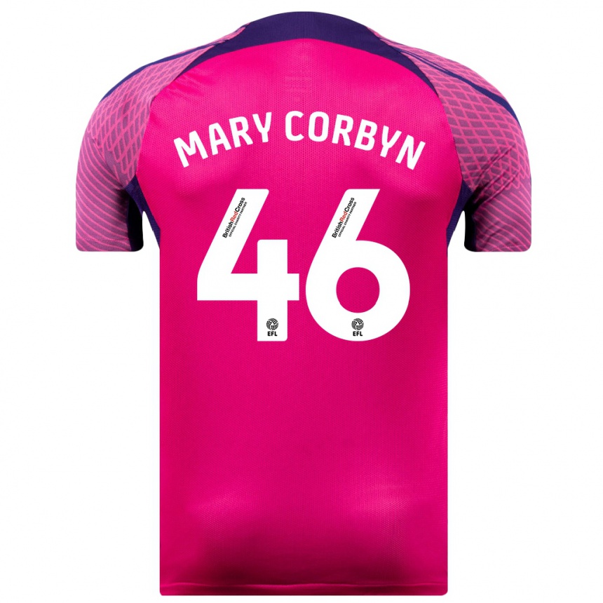 Vyrai Mary Corbyn #46 Violetinė Spalva Išvykos Marškinėliai 2023/24 T-Shirt