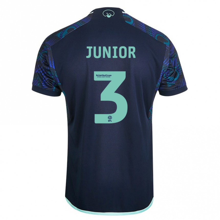 Vyrai Junior Firpo #3 Mėlyna Išvykos Marškinėliai 2023/24 T-Shirt
