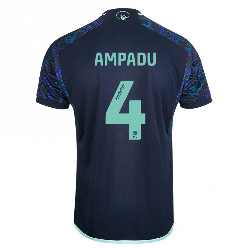 Vyrai Ethan Ampadu #4 Mėlyna Išvykos Marškinėliai 2023/24 T-Shirt