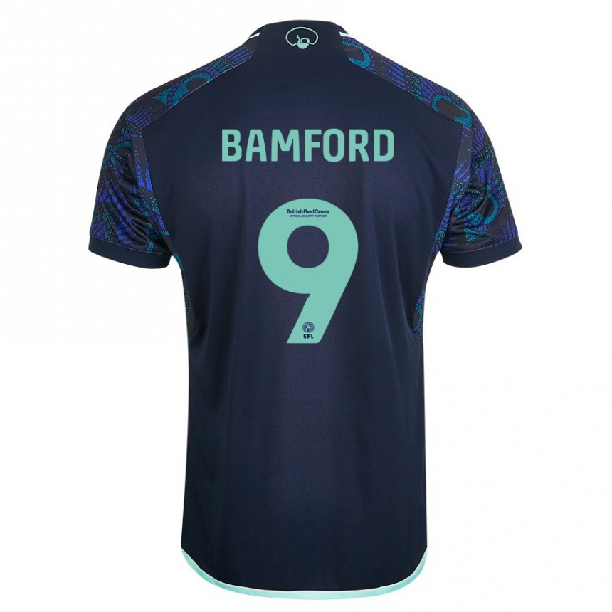 Vyrai Patrick Bamford #9 Mėlyna Išvykos Marškinėliai 2023/24 T-Shirt