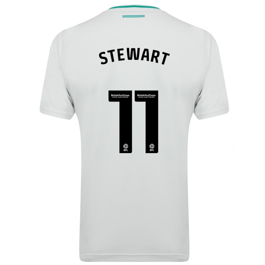 Vyrai Ross Stewart #11 Baltas Išvykos Marškinėliai 2023/24 T-Shirt