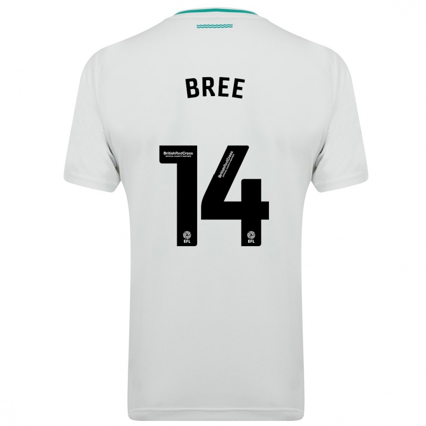 Vyrai James Bree #14 Baltas Išvykos Marškinėliai 2023/24 T-Shirt