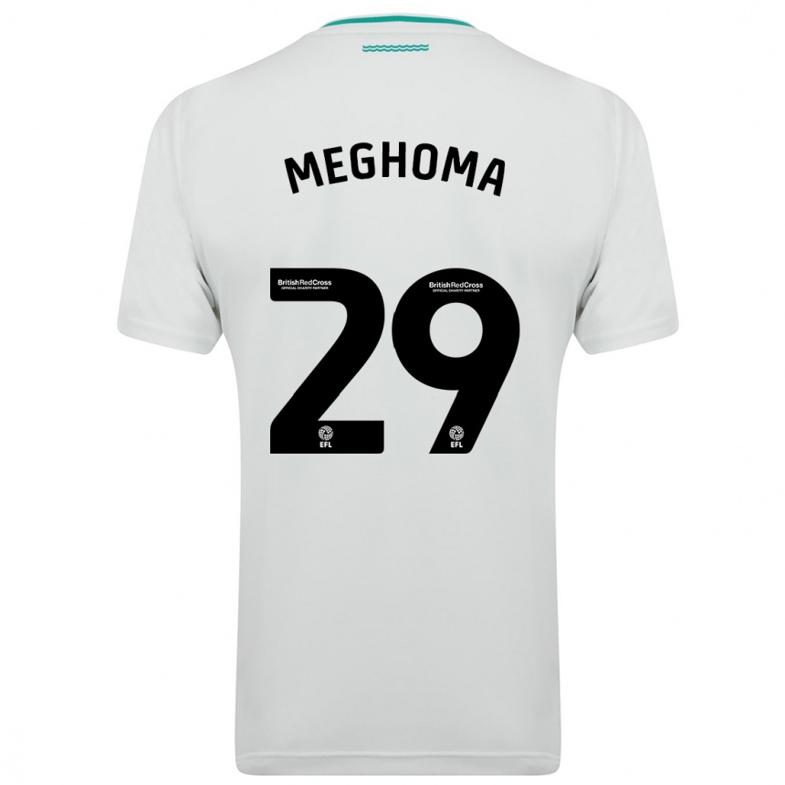 Vyrai Jayden Meghoma #29 Baltas Išvykos Marškinėliai 2023/24 T-Shirt