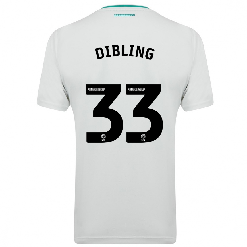 Vyrai Tyler Dibling #33 Baltas Išvykos Marškinėliai 2023/24 T-Shirt