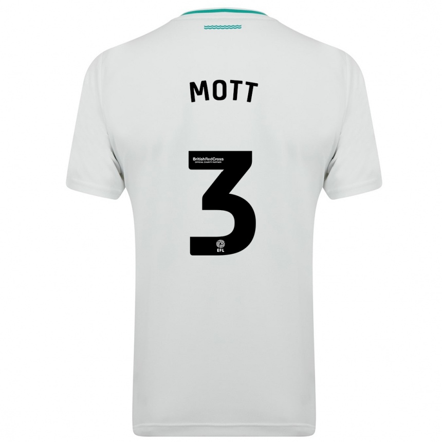 Vyrai Millicent Mott #3 Baltas Išvykos Marškinėliai 2023/24 T-Shirt