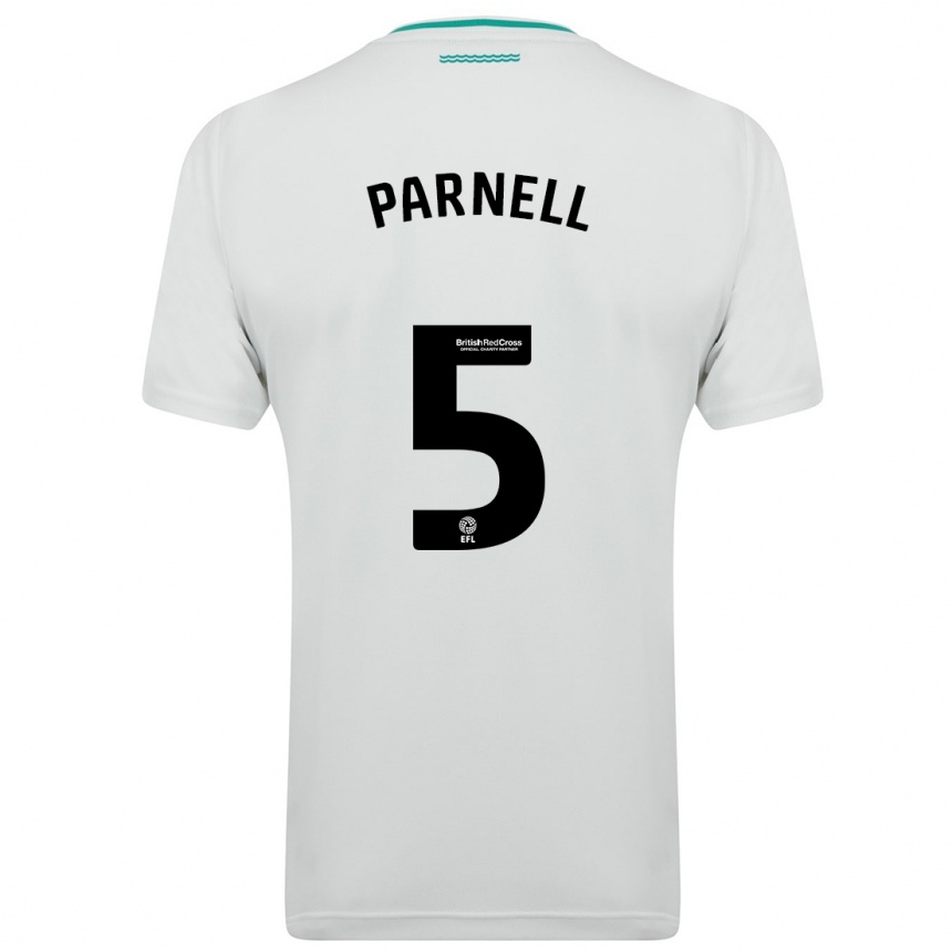 Vyrai Rosanna Parnell #5 Baltas Išvykos Marškinėliai 2023/24 T-Shirt